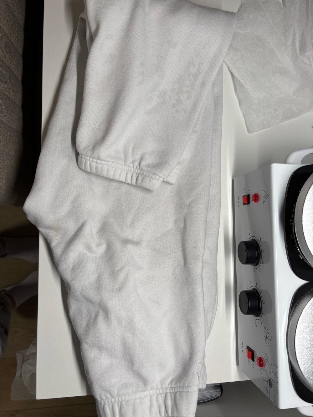 TNA White Cotton Jogger Sweatpants